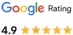 Google Bewertung 4,9 von 5 Sternen