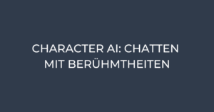 Character AI: Chatten mit Super Mario, Elon Musk & Sokrates AM 2023 Blog Thumbnails clean